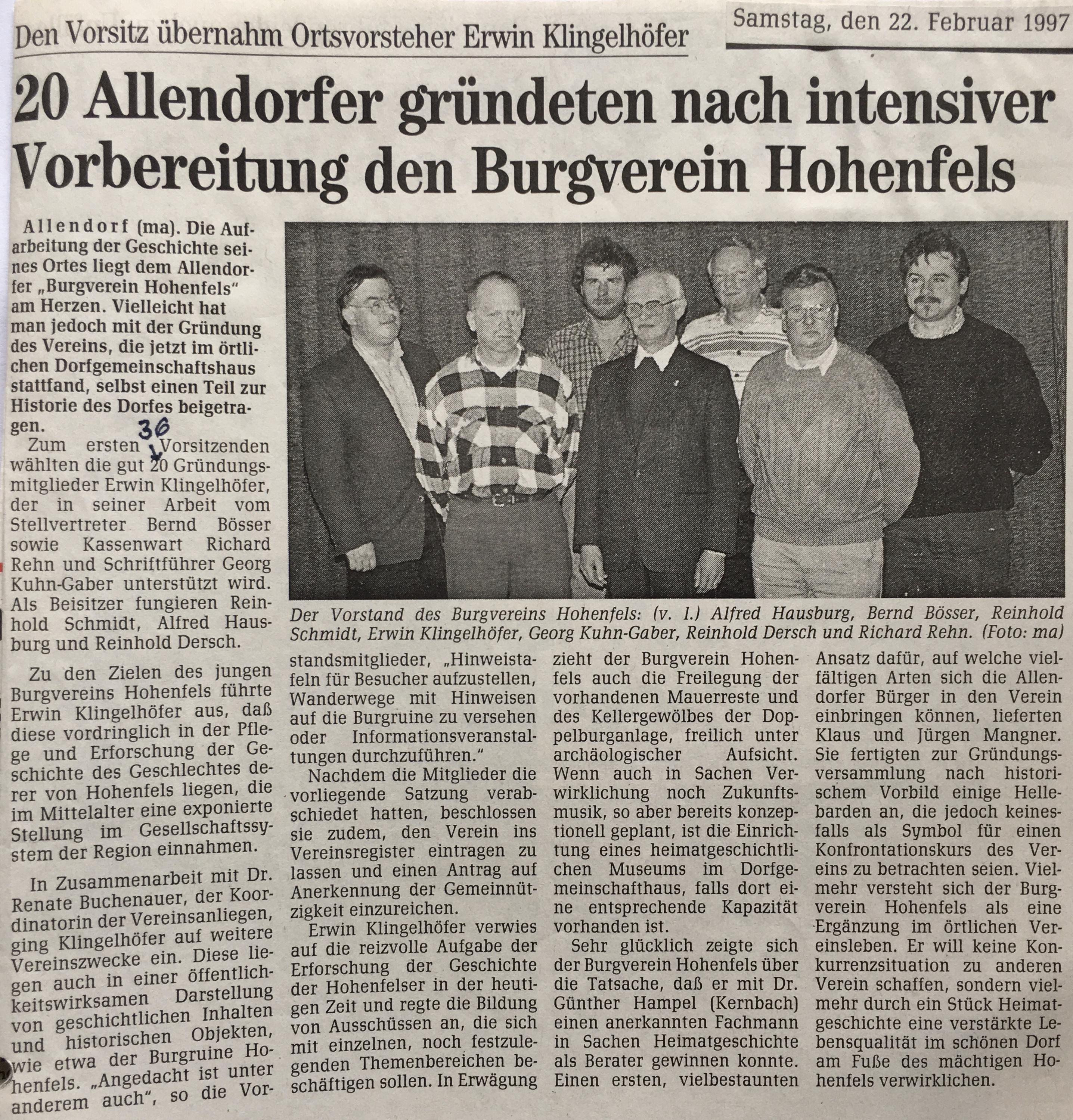 Geschichte des Vereins